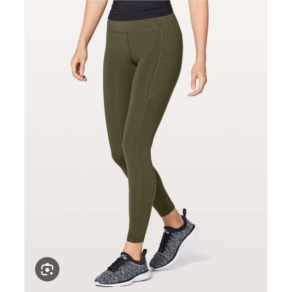 Lululemon Speed Up Tight 28 High Rise Leggings Dark Olive Green Size 6